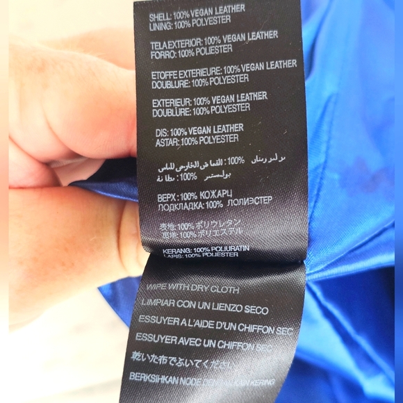 Joe's Large Blue Weekender Handbag Purse Vegan Leather Tote Bag Zip up Gold - Picture 16 of 16